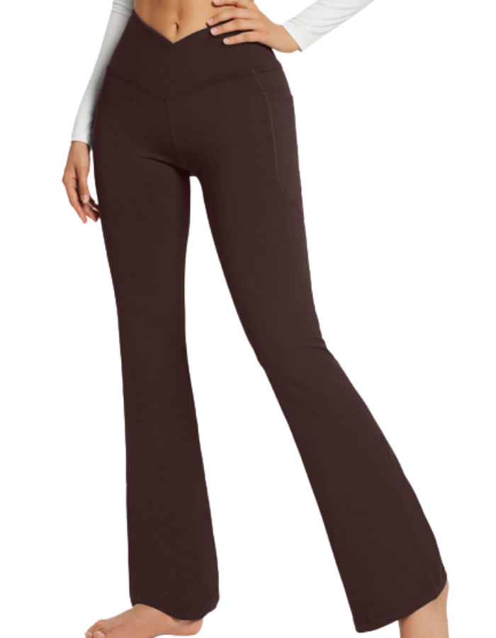 SHOPIQAT Pocket Waist Flare Leggings - Premium from shopiqat - Just $6.750! Shop now at shopiqat